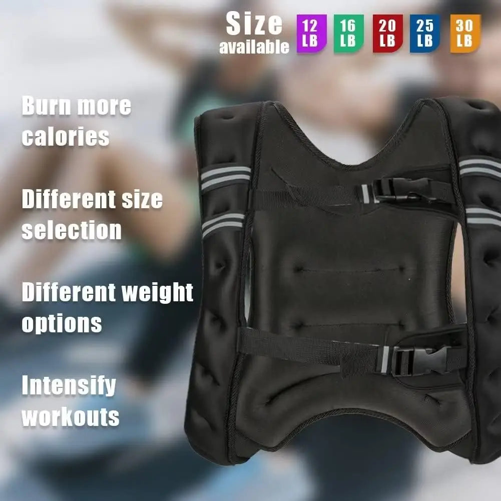 Weighted Vest for Men Women, 12 -30 Lbs Weights Included, Workout Equipment Strength for Training Workout, Jogging, Cardio, Walk