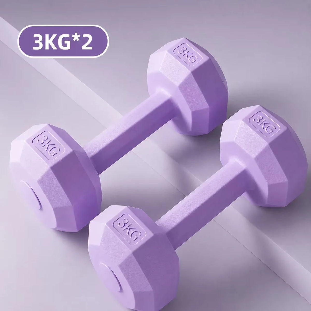 Pack of 2 6.61LB stylish dumbbells | Smooth non-slip coating, durable cement fitness equipment, stylish strength training gadgets, suitable for home workouts and muscle shaping, ideal for fitness enthusiasts