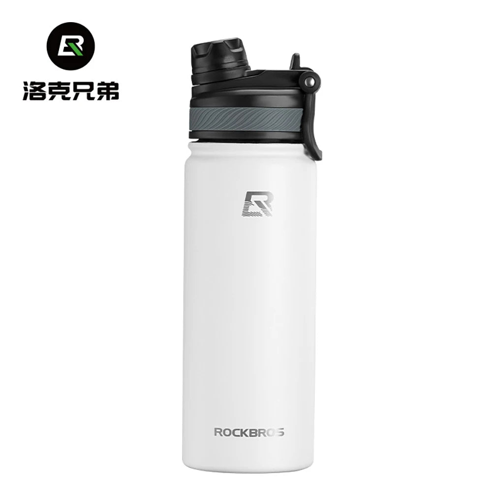 ROCKBROS Water Bottle Stainless Steel Vacuum Flasks Insulated Cup Big Capacity Sports Water Bottle Camping Hiking Cycling Kettle