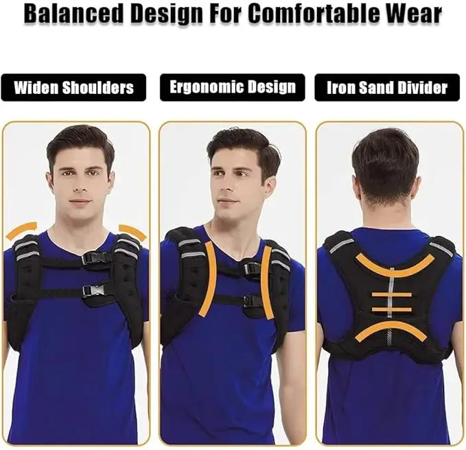 Weighted Vest for Men Women, 12 -30 Lbs Weights Included, Workout Equipment Strength for Training Workout, Jogging, Cardio, Walk