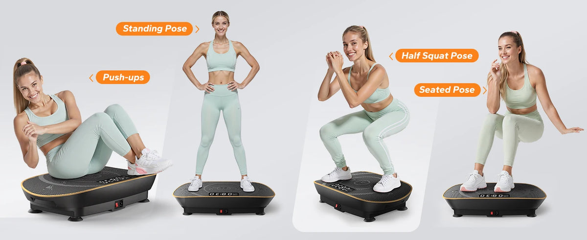 MERACH Vibration Plate Exercise Machine Whole Body Workout Power Vibrate Fitness Platform Vibration Weight Loss&Shaping
