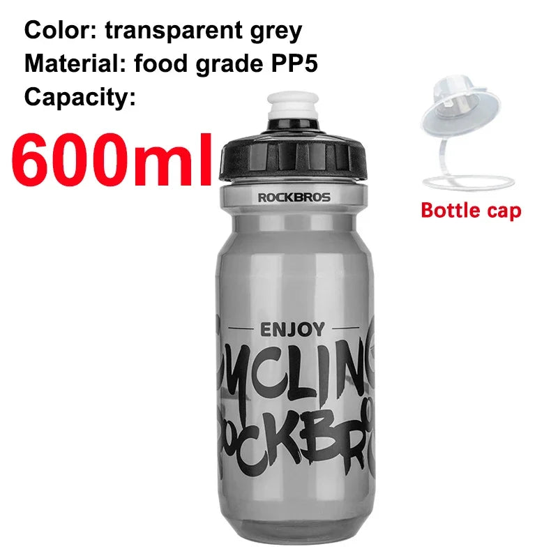 ROCKBROS Cycling Water Bottle 600-750ml MTB Road Bike Water Bottle Holder Squeeze Mug Running Climbing Sports Kettle Bicycle Cup