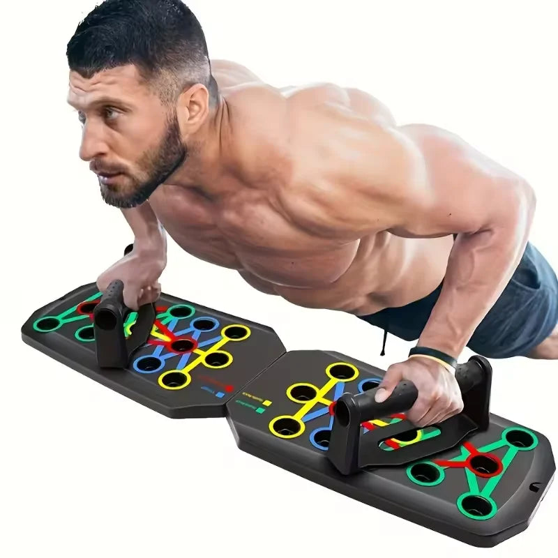 Portable Multifunctional Push Up Board Fitness and Muscle Training Device Home Workout Set Foldable Push Up Bar Resistance