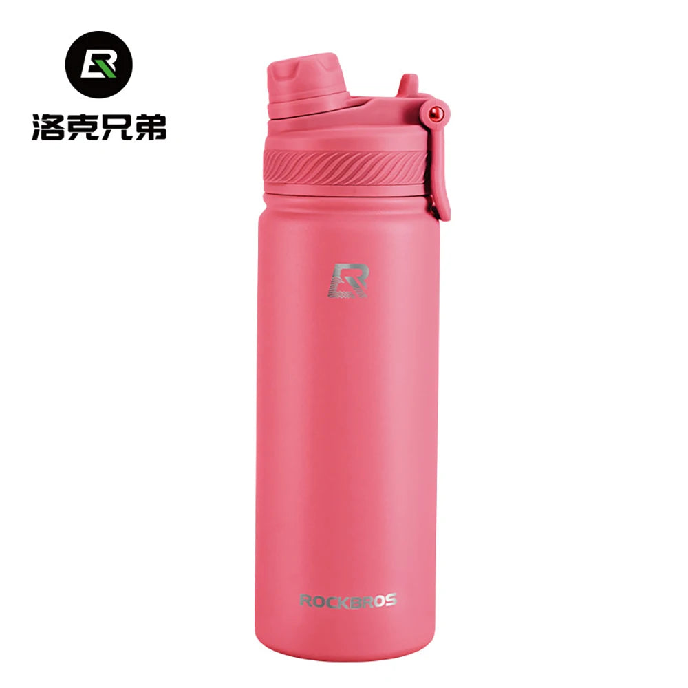 ROCKBROS Water Bottle Stainless Steel Vacuum Flasks Insulated Cup Big Capacity Sports Water Bottle Camping Hiking Cycling Kettle