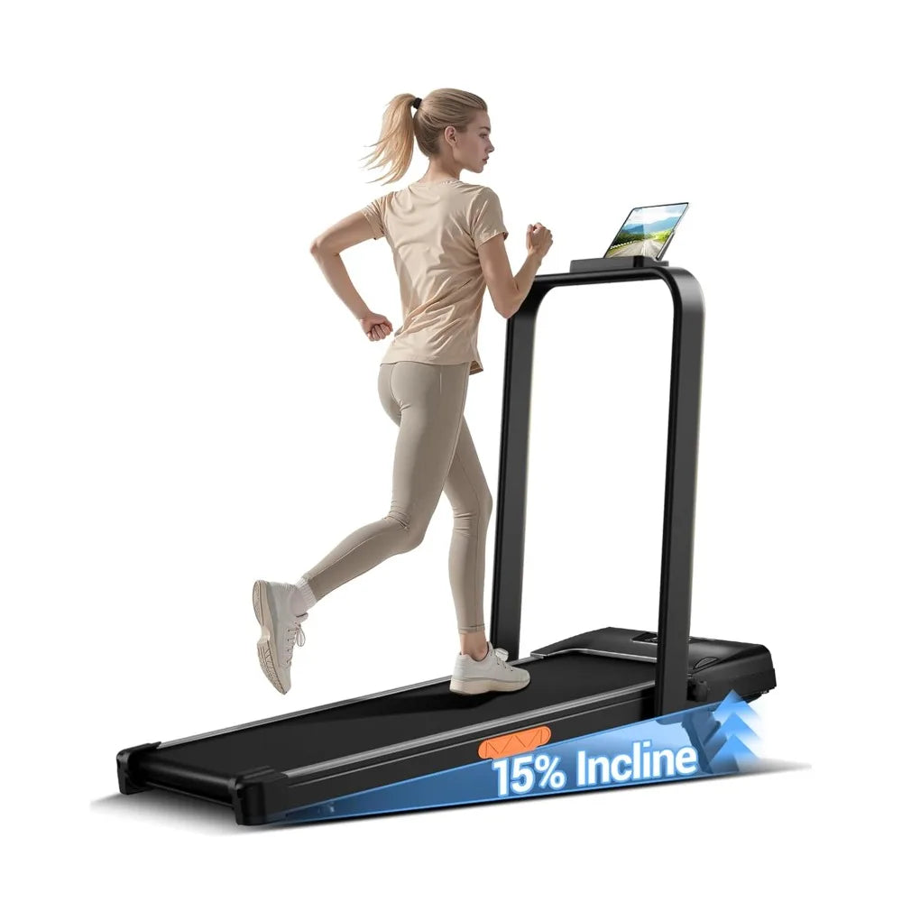 Walking Pad with 15% Incline 0.6-6.2MPH Foldable Portable Treadmill 2.5HP Compact Walking Pad for Home Small Space, Customized