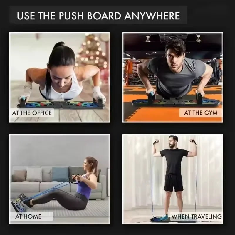 Portable Multifunctional Push Up Board Fitness and Muscle Training Device Home Workout Set Foldable Push Up Bar Resistance