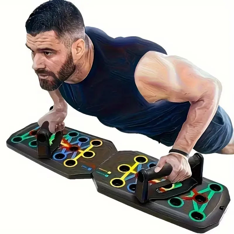 Portable Multifunctional Push Up Board Fitness and Muscle Training Device Home Workout Set Foldable Push Up Bar Resistance