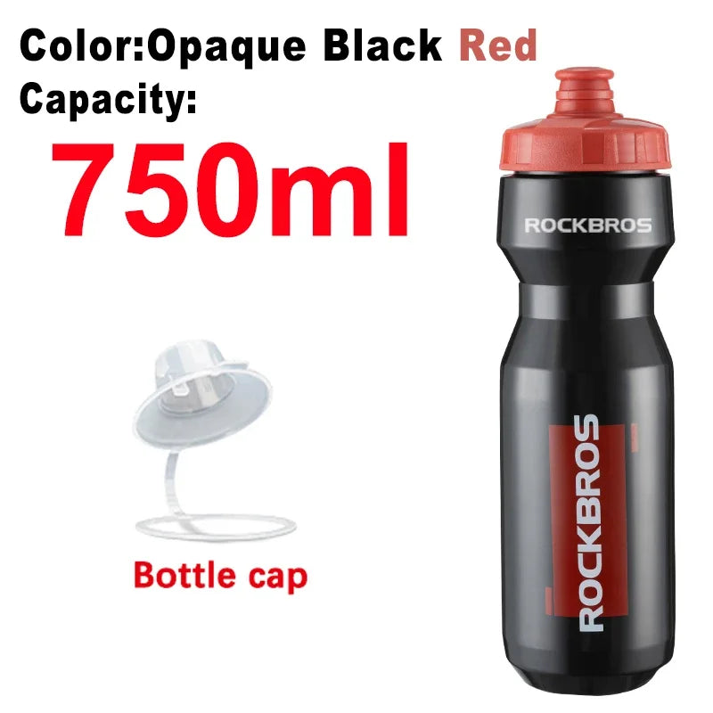 ROCKBROS Cycling Water Bottle 600-750ml MTB Road Bike Water Bottle Holder Squeeze Mug Running Climbing Sports Kettle Bicycle Cup
