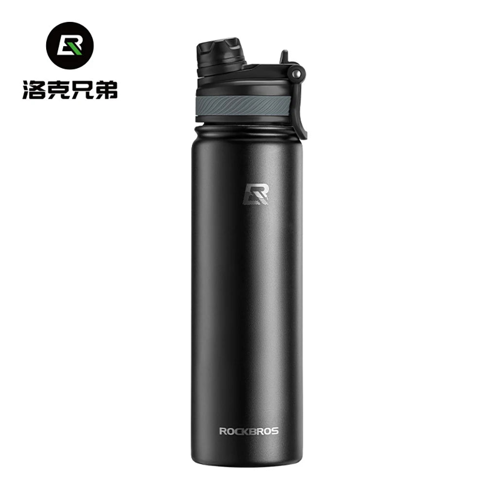 ROCKBROS Water Bottle Stainless Steel Vacuum Flasks Insulated Cup Big Capacity Sports Water Bottle Camping Hiking Cycling Kettle