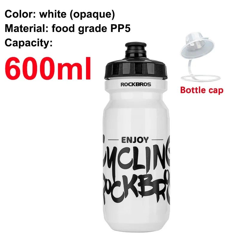 ROCKBROS Cycling Water Bottle 600-750ml MTB Road Bike Water Bottle Holder Squeeze Mug Running Climbing Sports Kettle Bicycle Cup