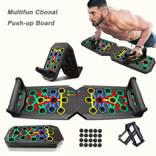 Portable Multifunctional Push Up Board Fitness and Muscle Training Device Home Workout Set Foldable Push Up Bar Resistance