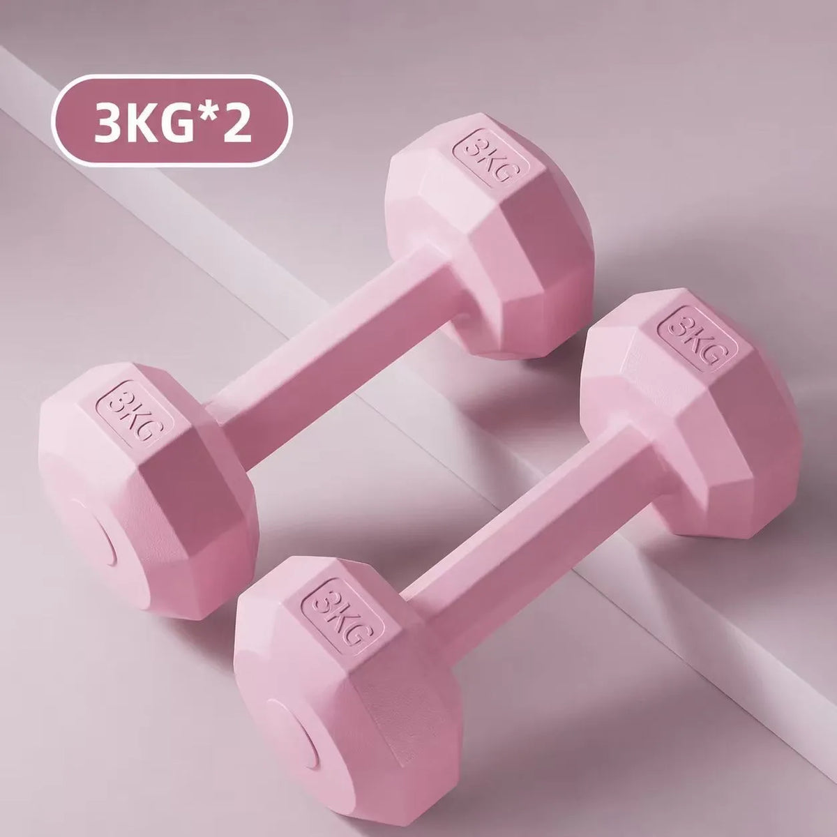 Pack of 2 6.61LB stylish dumbbells | Smooth non-slip coating, durable cement fitness equipment, stylish strength training gadgets, suitable for home workouts and muscle shaping, ideal for fitness enthusiasts