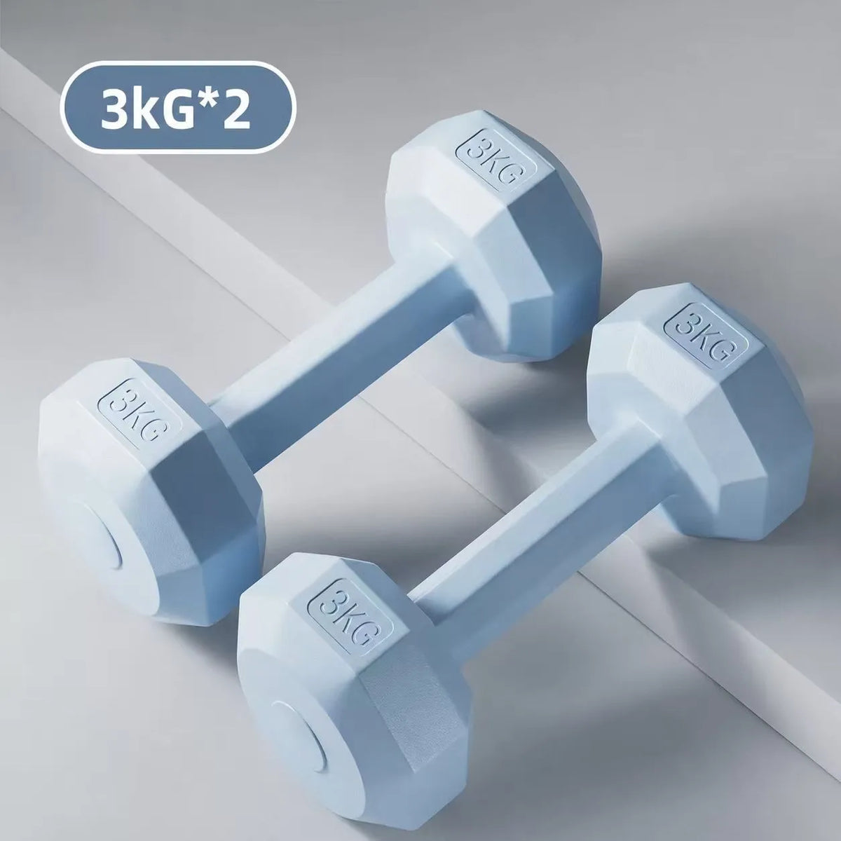 Pack of 2 6.61LB stylish dumbbells | Smooth non-slip coating, durable cement fitness equipment, stylish strength training gadgets, suitable for home workouts and muscle shaping, ideal for fitness enthusiasts