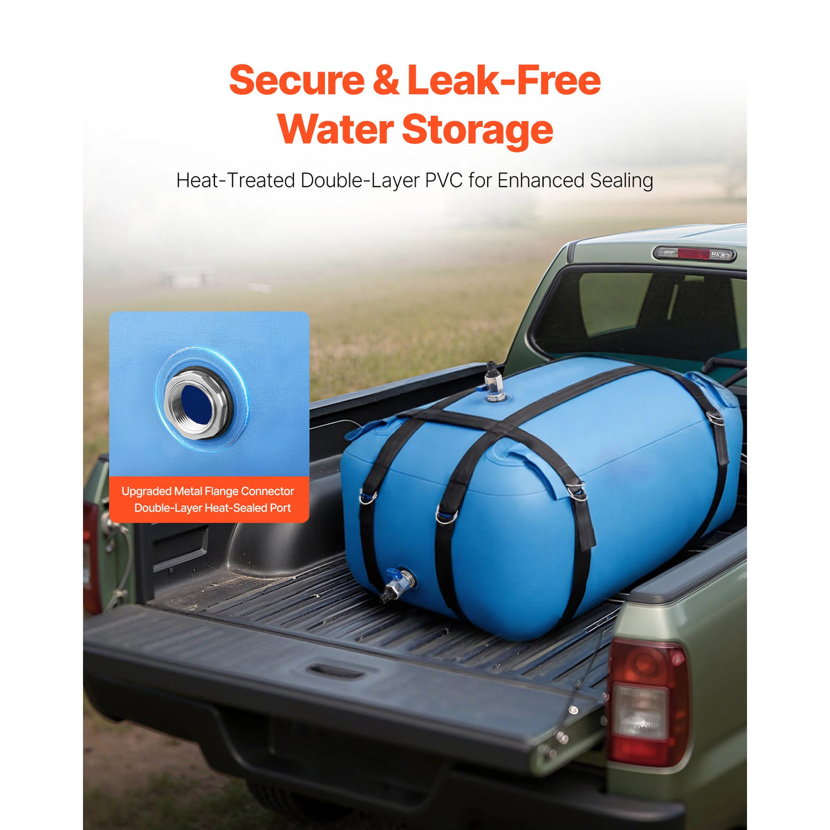 SucceBuy Water Storage Bladder TPU Soft Water Bag Portable & Collapsible Water Storage Containers for Camping Irrigation Outdoor