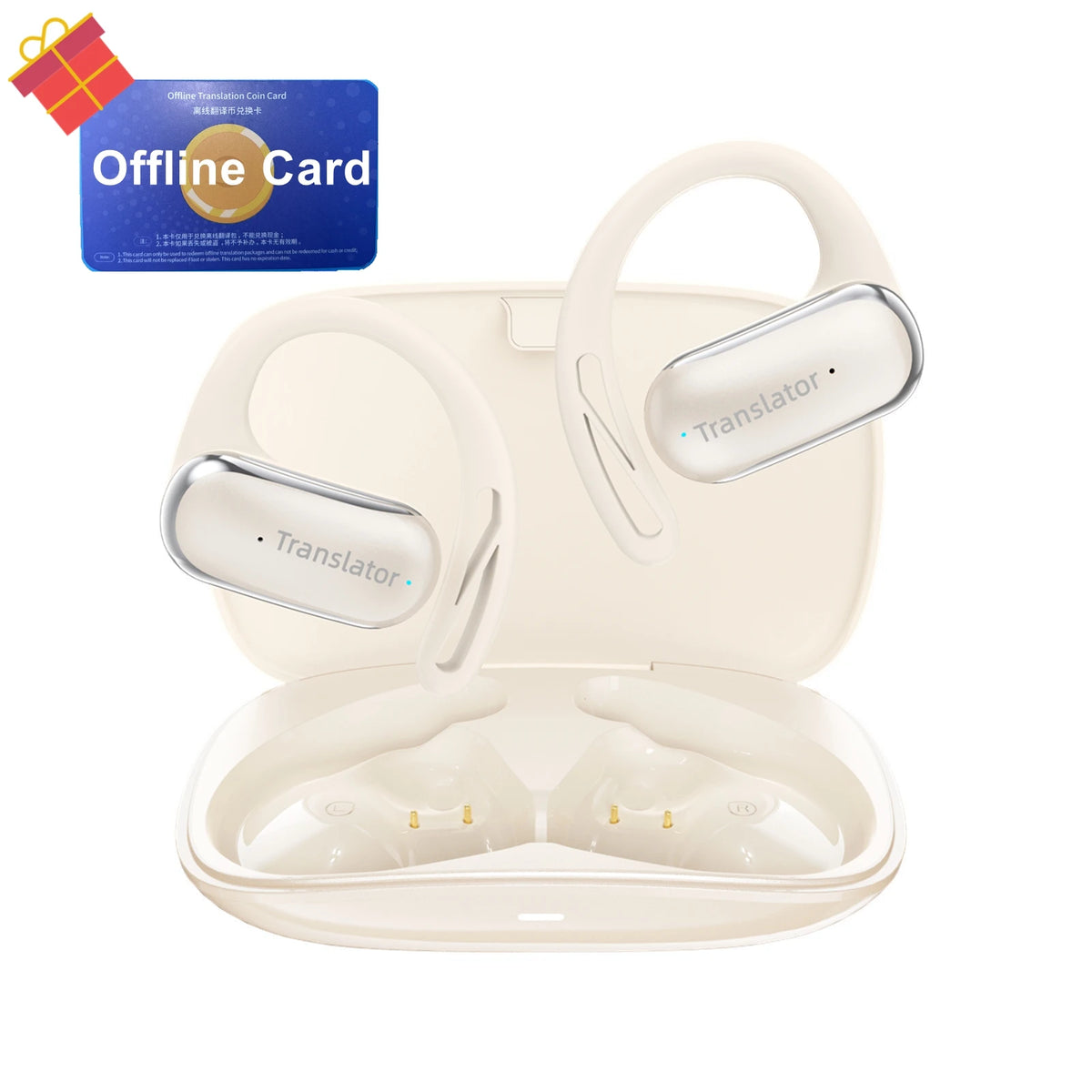 Wooask F56 Translator Earbuds,OWS Voice Translation Headphones,Real Time 144 Languages with 11 Offline Package,98% Accuracy