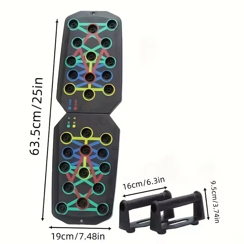 Portable Multifunctional Push Up Board Fitness and Muscle Training Device Home Workout Set Foldable Push Up Bar Resistance