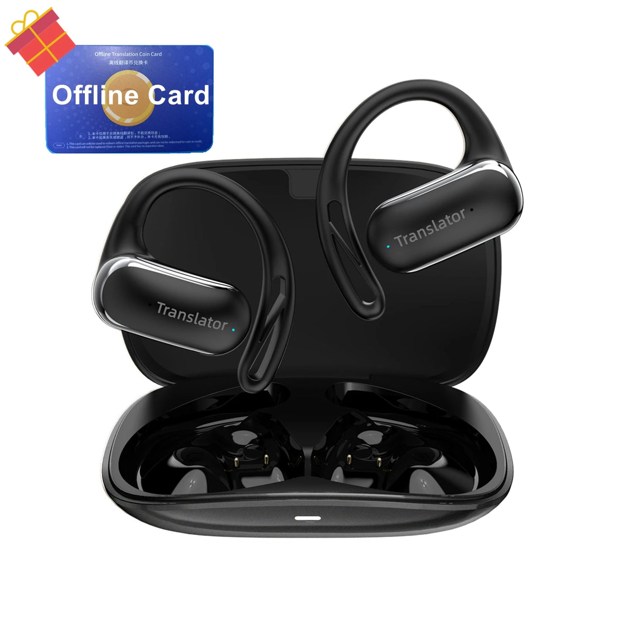 Wooask F56 Translator Earbuds,OWS Voice Translation Headphones,Real Time 144 Languages with 11 Offline Package,98% Accuracy
