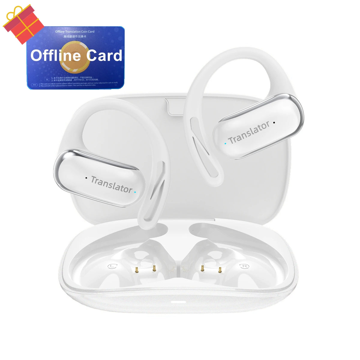 Wooask F56 Translator Earbuds,OWS Voice Translation Headphones,Real Time 144 Languages with 11 Offline Package,98% Accuracy