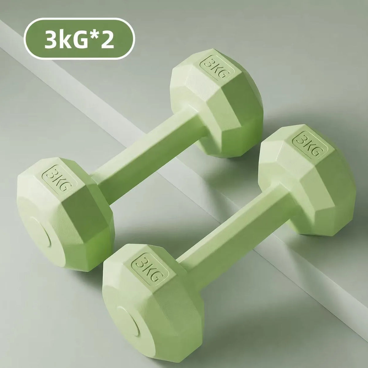 Pack of 2 6.61LB stylish dumbbells | Smooth non-slip coating, durable cement fitness equipment, stylish strength training gadgets, suitable for home workouts and muscle shaping, ideal for fitness enthusiasts
